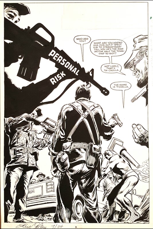 Gene Colan, Tom Palmer, Black Panther Splash #22 - Planche originale