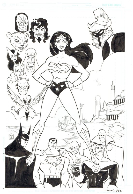 Min Ku JLA - Original Illustration