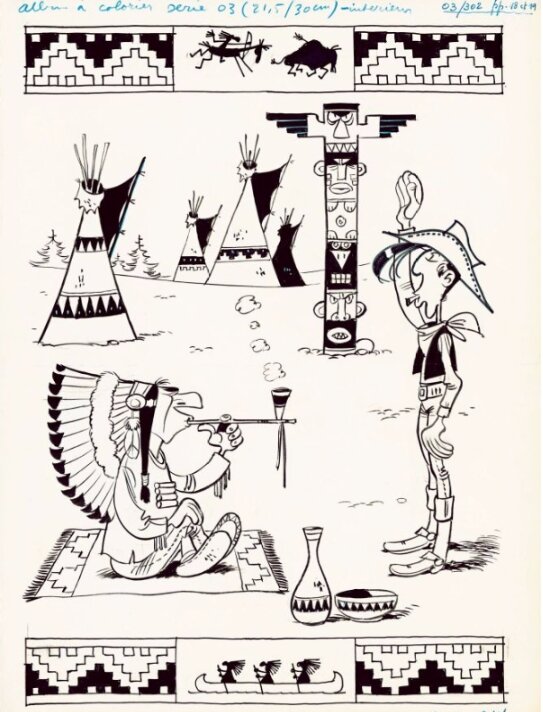 Lucky Luke by Morris - Original Illustration