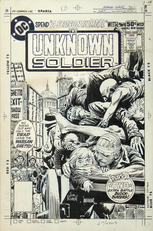 Joe Kubert, The Unknown Soldier # 247 Cover - Couverture originale