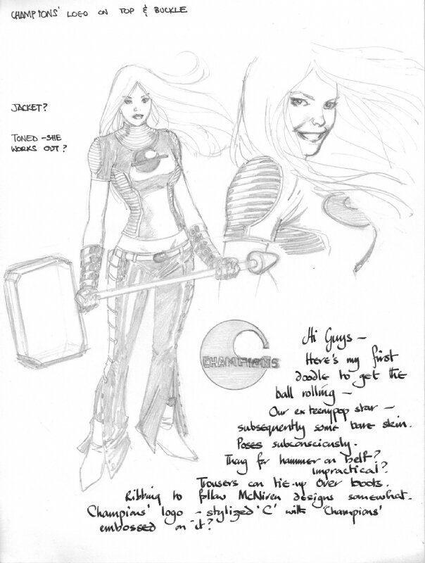 Barry Kitson The Order charactersheet 7 - Œuvre originale