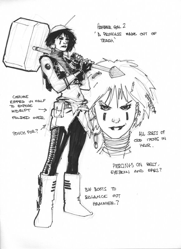 Barry Kitson The Order charactersheet 8 - Original art