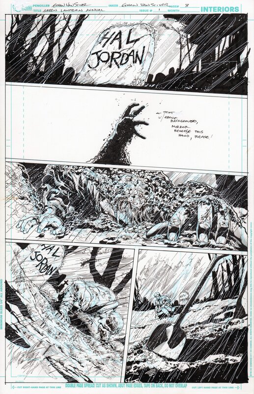 Ethan Van Sciver, Green Lantern Tome 2 La vengeance de Black Hand Page 3 - Planche originale