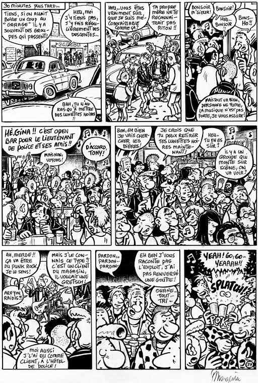 Frank Margerin, Lucien toujours la banane planche 37 - Planche originale