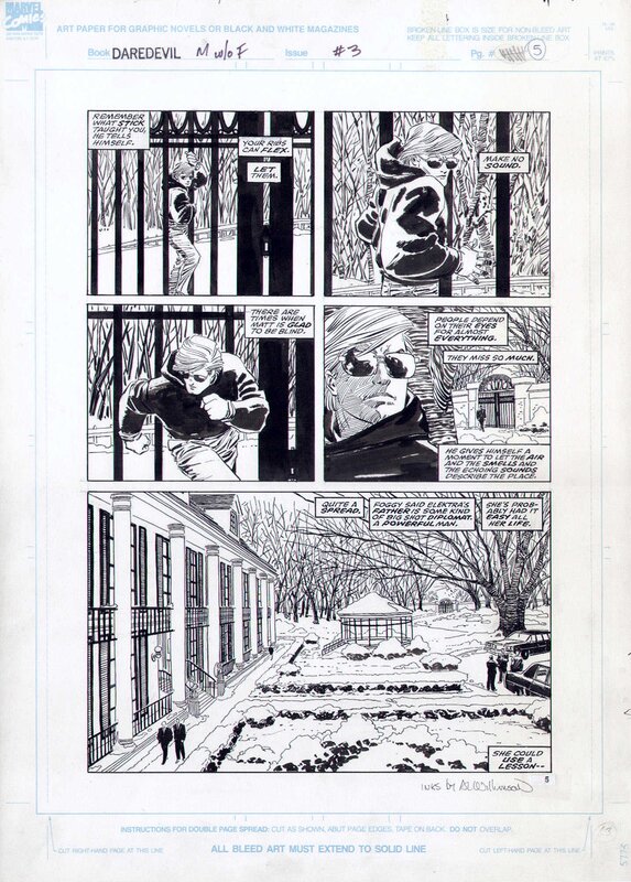 John Romita Jr., Al Williamson, Frank Miller, 1993 - Man without Fear #3 -Pg.5 - Planche originale