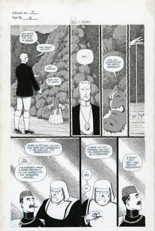 Cerebus 71, p.16 par Dave Sim, Gerhard - Planche originale