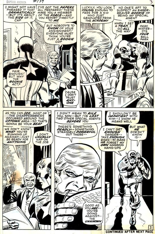 John Romita, Captain AMERICA #139 - Planche originale