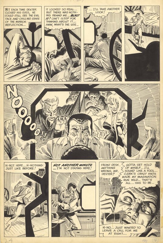 Steve Ditko, Archie Goodwin, Room with a view - PL 4 - Publié dans EERIE #3 - Planche originale