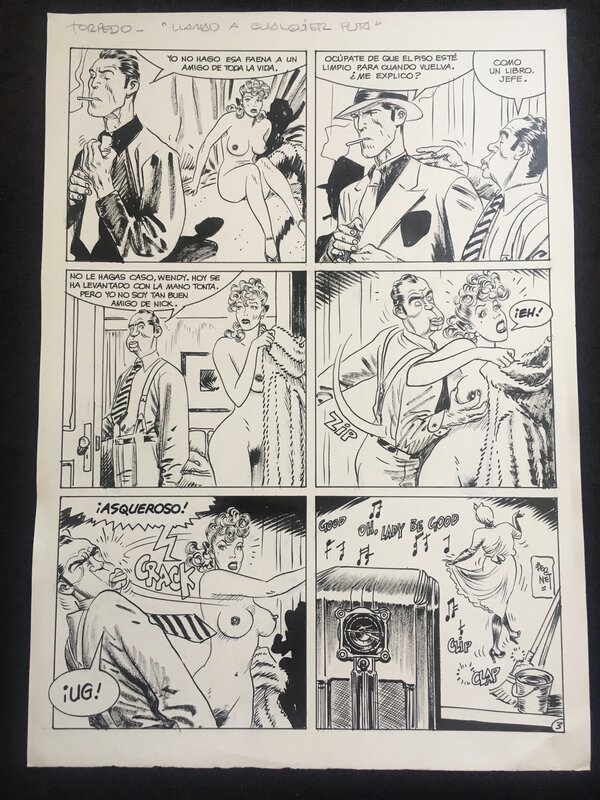 Jordi Bernet, Torpedo, ''Llamad a cualquier puta'', pl.3 - Planche originale