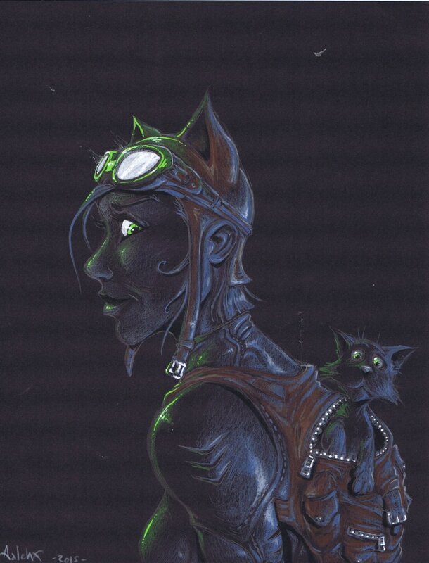 Catwoman par Aalehx - Illustration originale