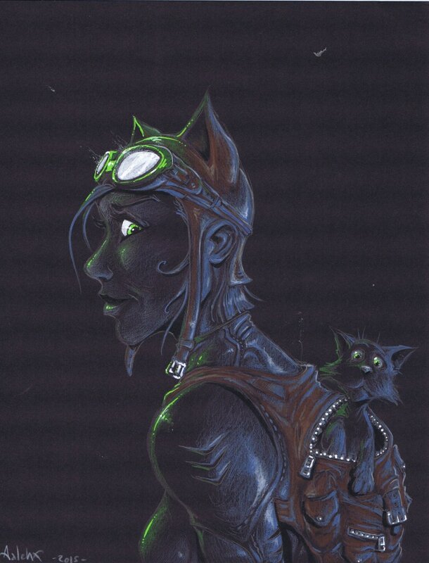 Catwoman par Aalehx - Original Illustration