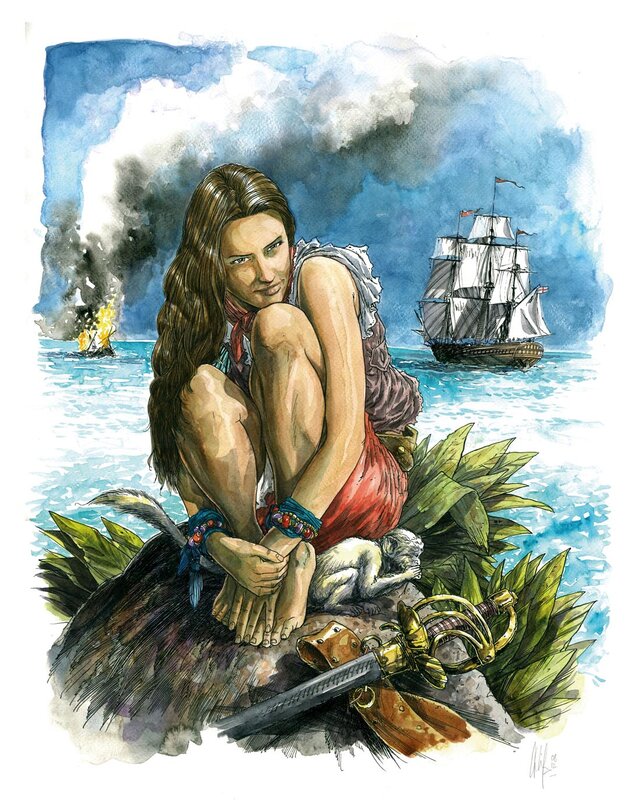 Eric Liberge, Lydia (les corsaires d'Alcibiade) - Illustration originale