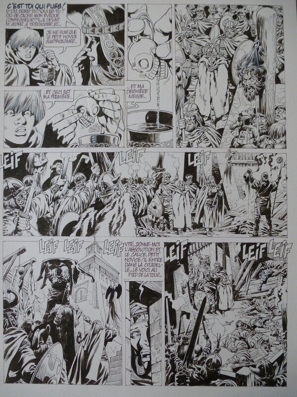 Jean-Yves Mitton, Chroniques Barbares tome 1 planche 37 - Planche originale