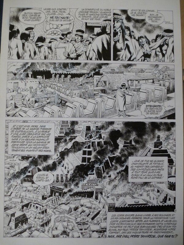 Jean-Yves Mitton, Quetzalcoatl tome 3 planche 5 - Planche originale