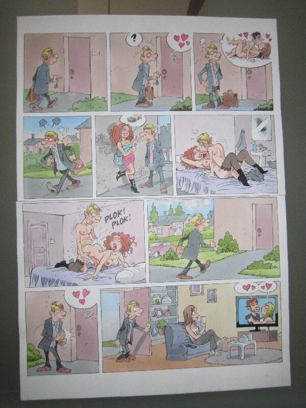 Gürçan Gürsel, Planche originale couleur blagues coquines - gursel - Comic Strip