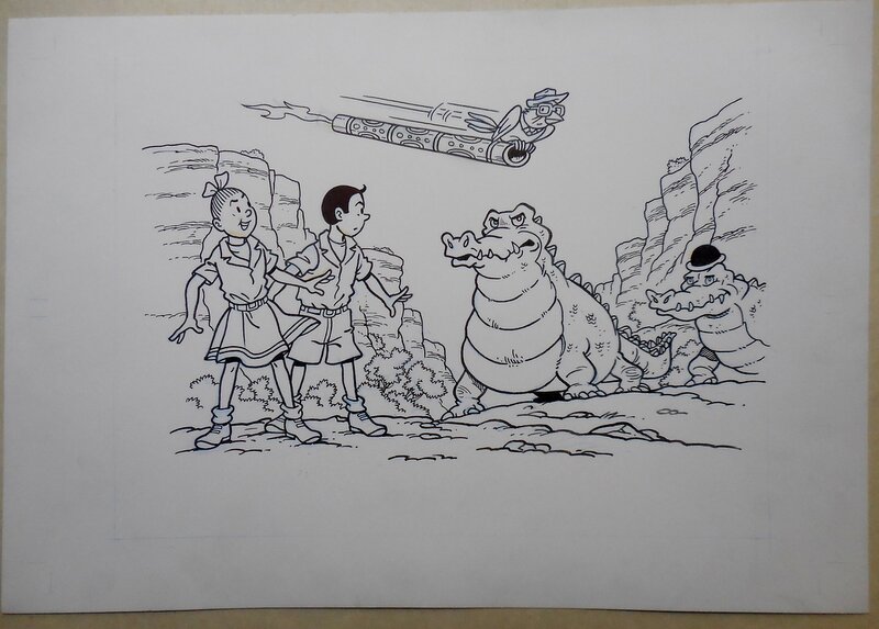 De krasse kroko par Luc Morjaeu - Illustration originale