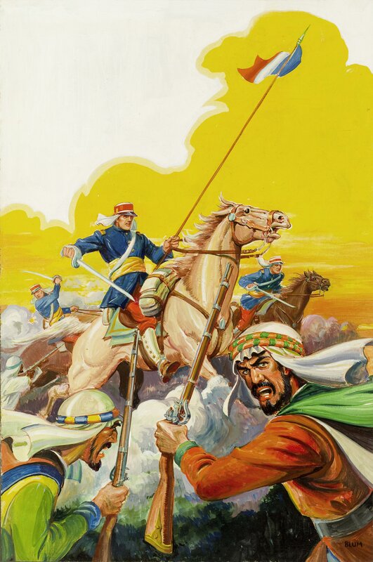 Classics Illustrated cover: Under Two Flags by Alex Blum - Original Cover