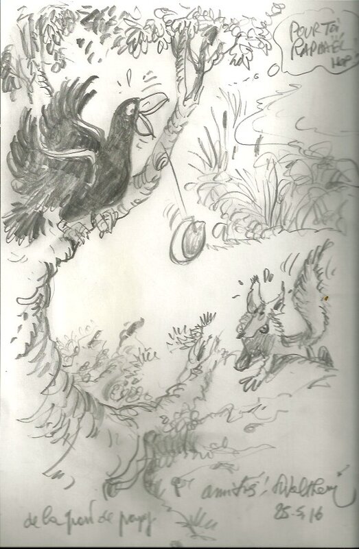 François Walthéry, Le corbeau et le renard - Sketch