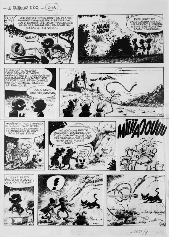 Jean-Claude Fournier, André Franquin, Fournier / Franquin - Le Faiseur d'Or - Planche originale