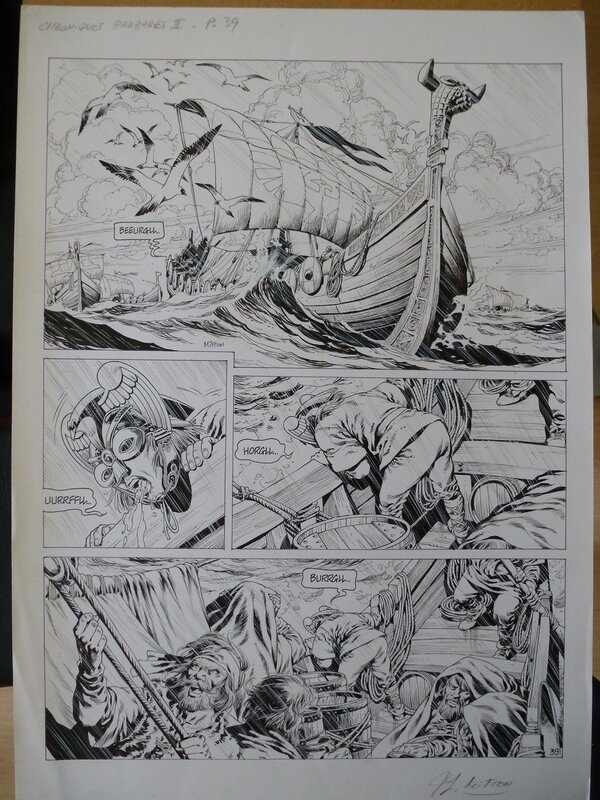 Jean-Yves Mitton, Chroniques Barbares tome 2 planche 39 - Planche originale