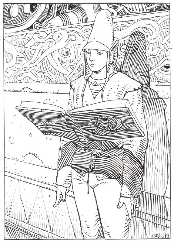 Starwatcher lecture par Moebius - Illustration originale
