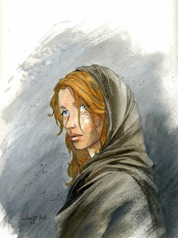 Femme rousse by Juliette Derenne - Original Illustration