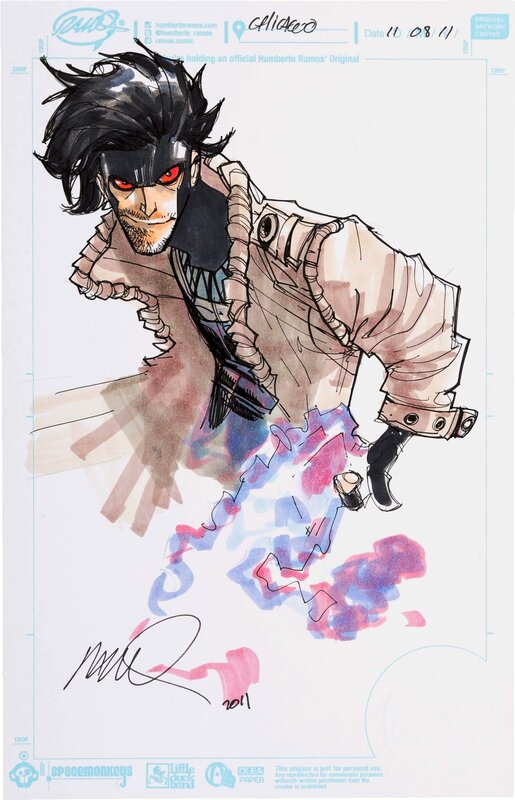 Gambit by Humberto Ramos - Sketch