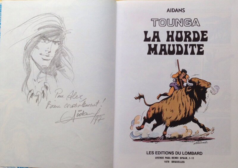 Edouard Aidans, Tounga LA HORDE MAUDITE - Sketch