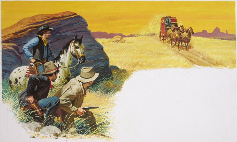 John Leone, Tales of the Wells Fargo. - Illustration originale