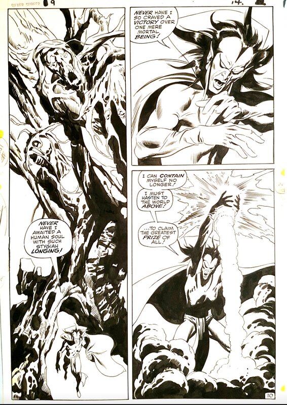 John Buscema, Dan Adkins, Silver Surfer 9 : Mephisto et les enfers by Buscema - Planche originale