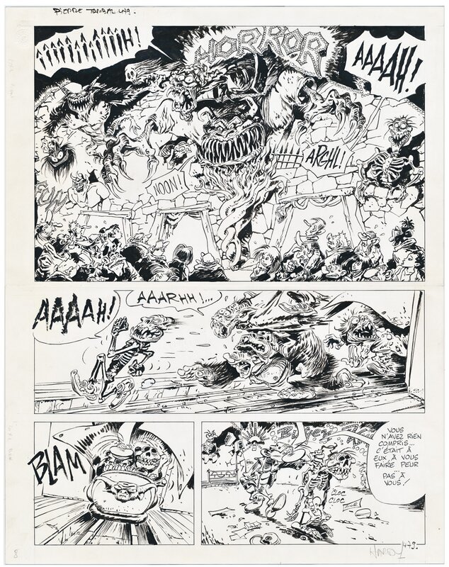 Marc Hardy, Pierre Tombal,gag 479 - Planche originale