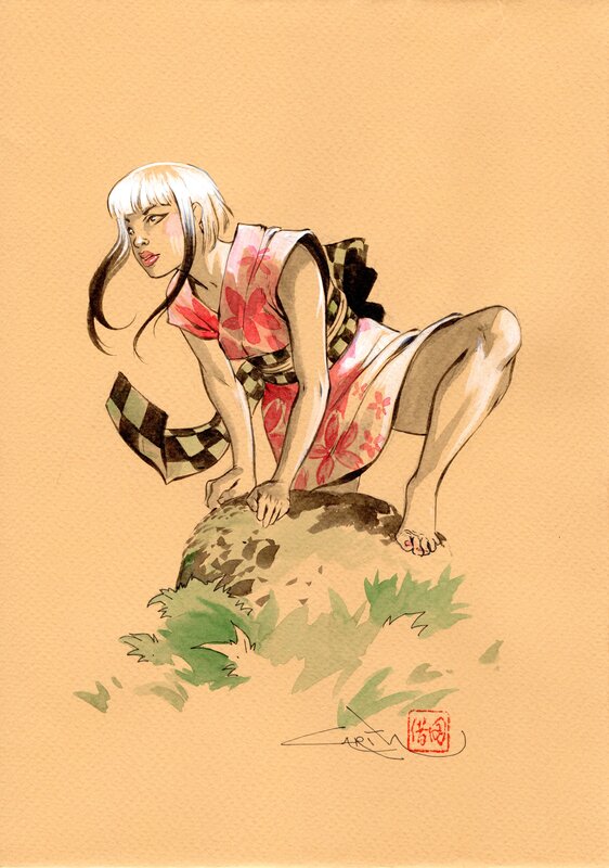 Aki - Izunas par Carita Lupattelli, Saverio Tenuta - Illustration originale