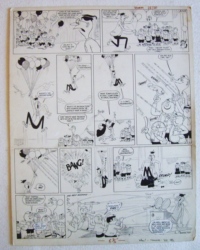 Leo Baxendale, The Tiddlers - WHAM comics !! circa 1968 ... - Planche originale