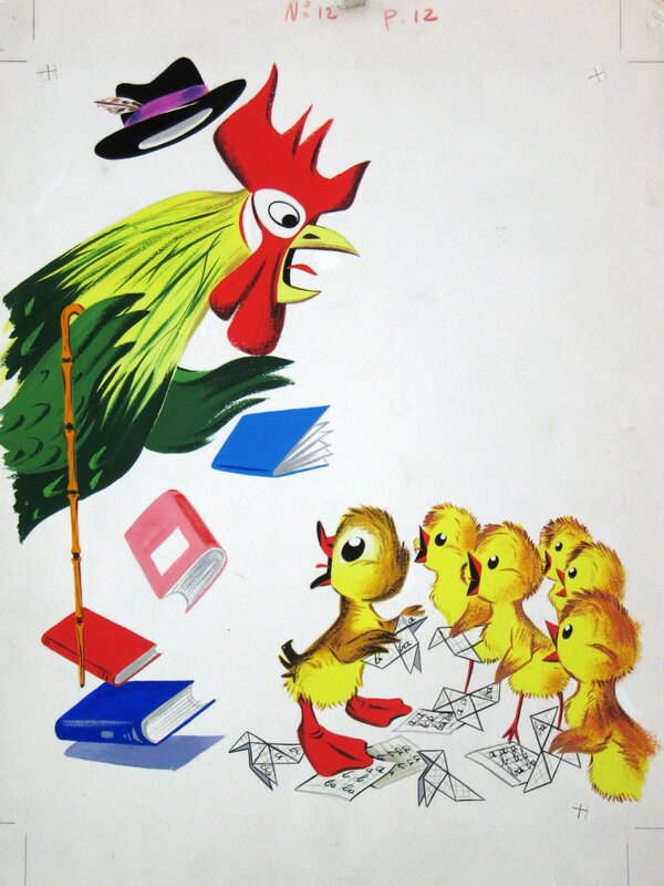 Plouf le canard by Pierre Probst - Original Illustration