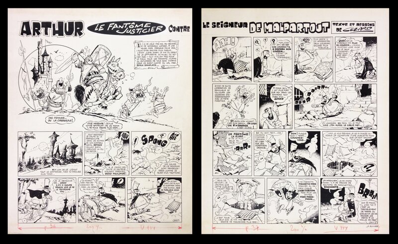 Cézard, 1963 - Arthur le fantôme justicier - Le seigneur de Malpartout - Comic Strip