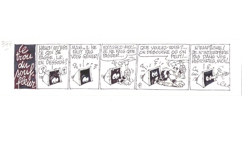 Paul Deliège, Le TROU DU SOUFFLEUR - Planche originale