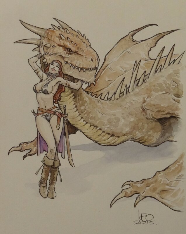 Dragon - commission par Leo Pilipovic - Illustration originale