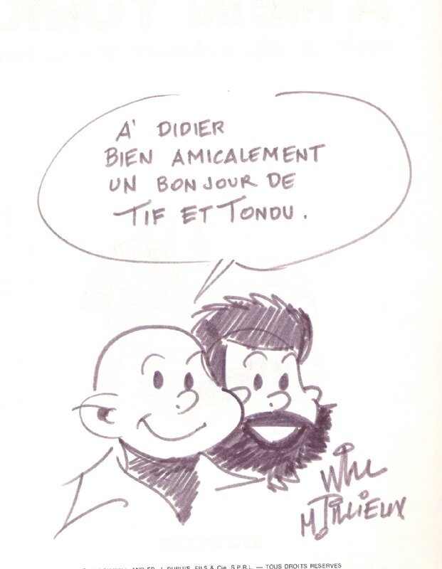 Tif & TONDU by Maurice Tillieux - Sketch