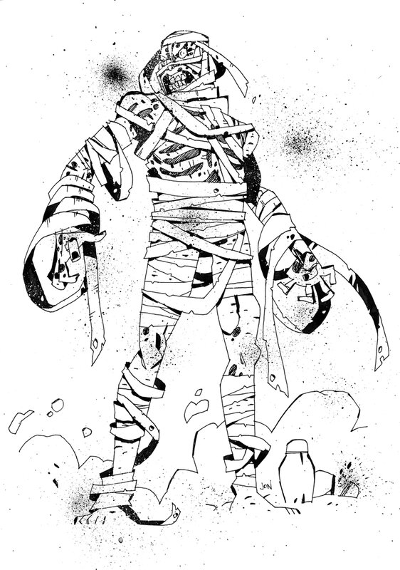 Monsters - Mummy by Jon Lankry - Original Illustration