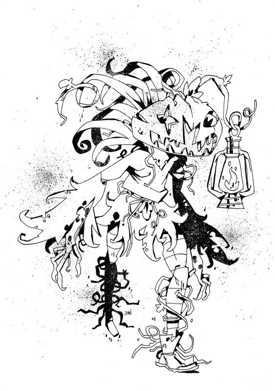 Jon Lankry, Monsters - Pumpkin' King - Original Illustration