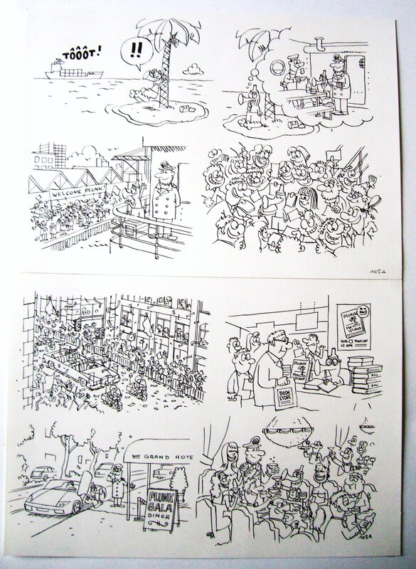 Luc Cromheecke, Plunk SUR SON ILE DESERTE .... - Comic Strip