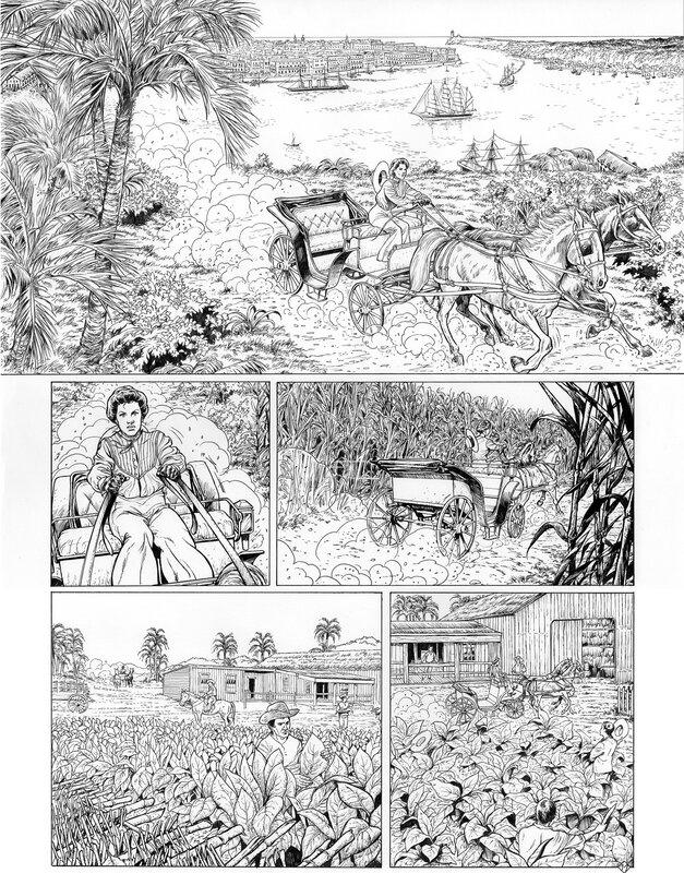 Flor de Luna par Eric Lambert, Pierre Boisserie - Planche originale