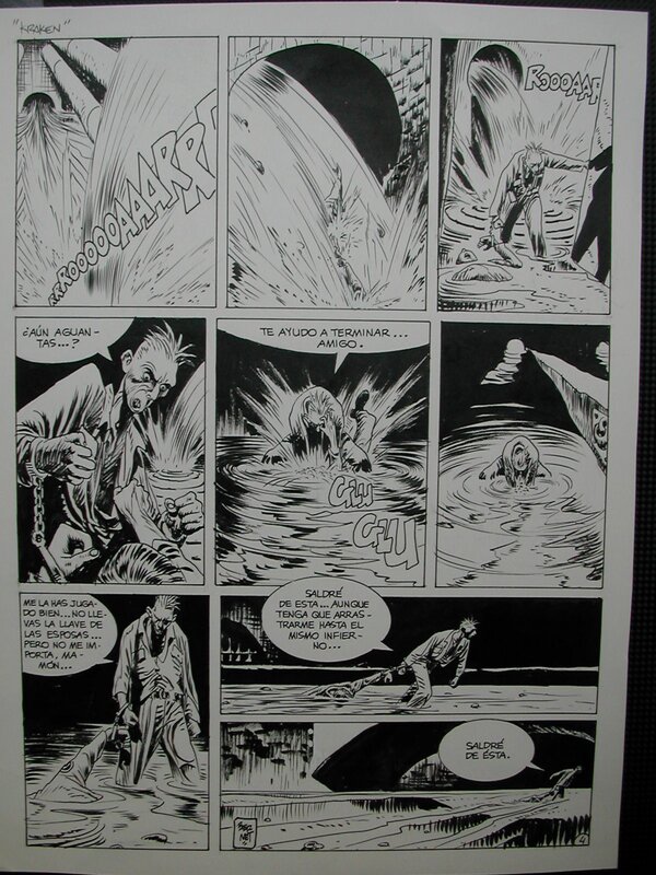 Kraken - Ratas pg4 par Jordi Bernet - Planche originale