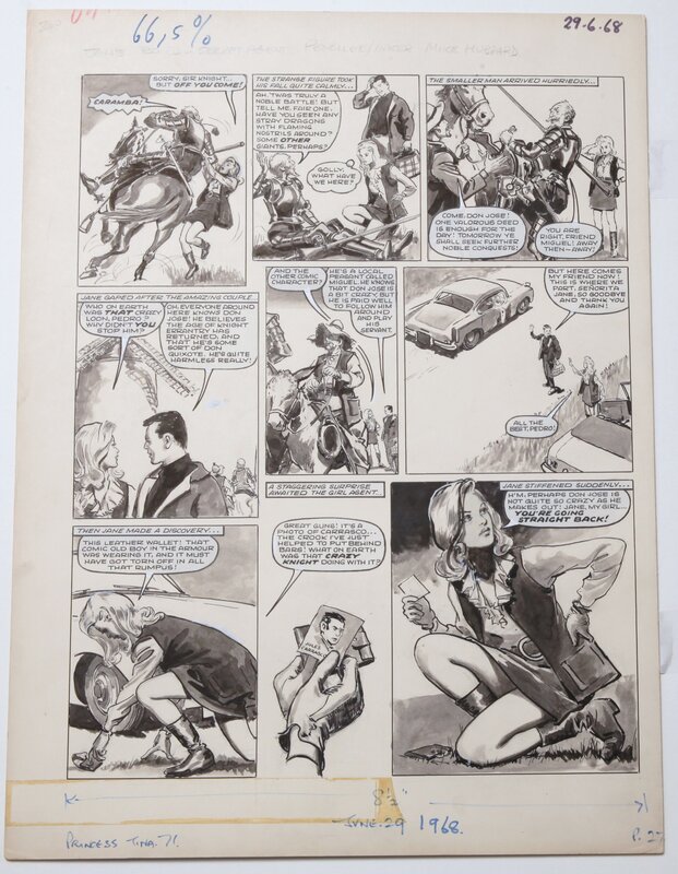 Michael Hubbard, Jane BOND et DON QUICHOTTE ...  les boys avaient bien de la chance en 1968 - Comic Strip