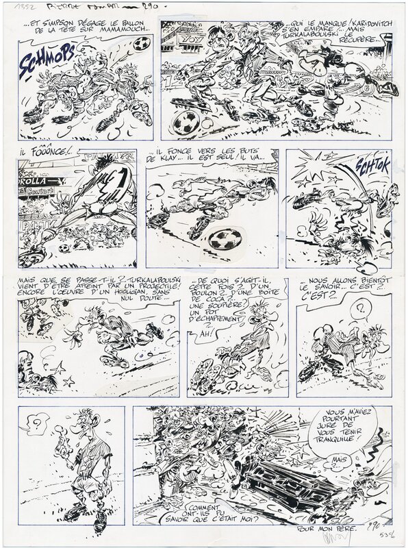 Marc Hardy, Pierre Tombal, gag 290 - Planche originale