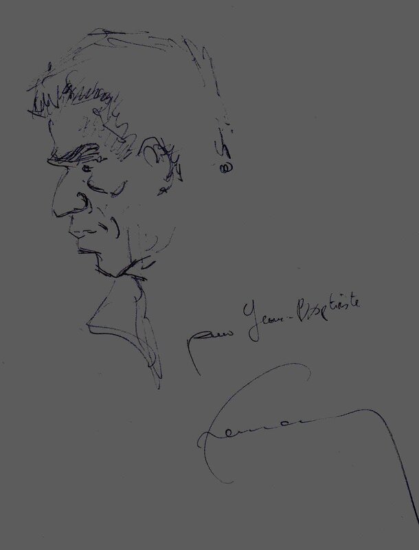 Hermann, Personnage masculin de profil - Sketch