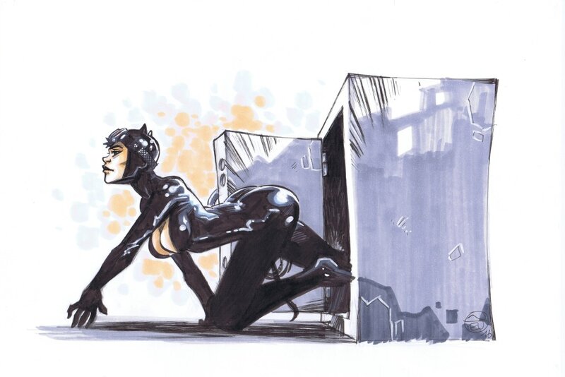 Catwoman par Nhieu - Illustration originale