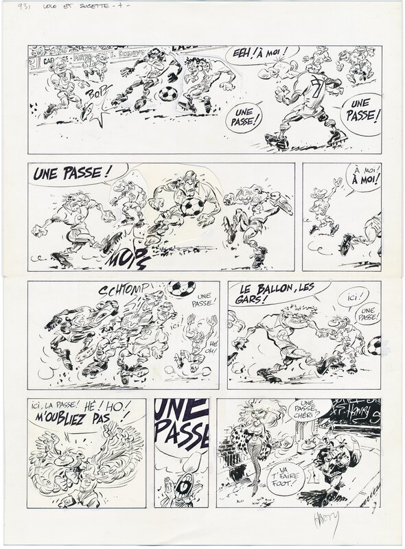 Marc Hardy, Lolo& Sucette, gag 7 - Planche originale