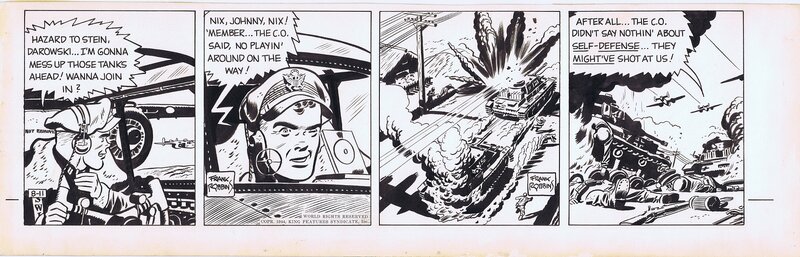 Johnny Hazard 1944 Daily by Frank Robbins - Planche originale