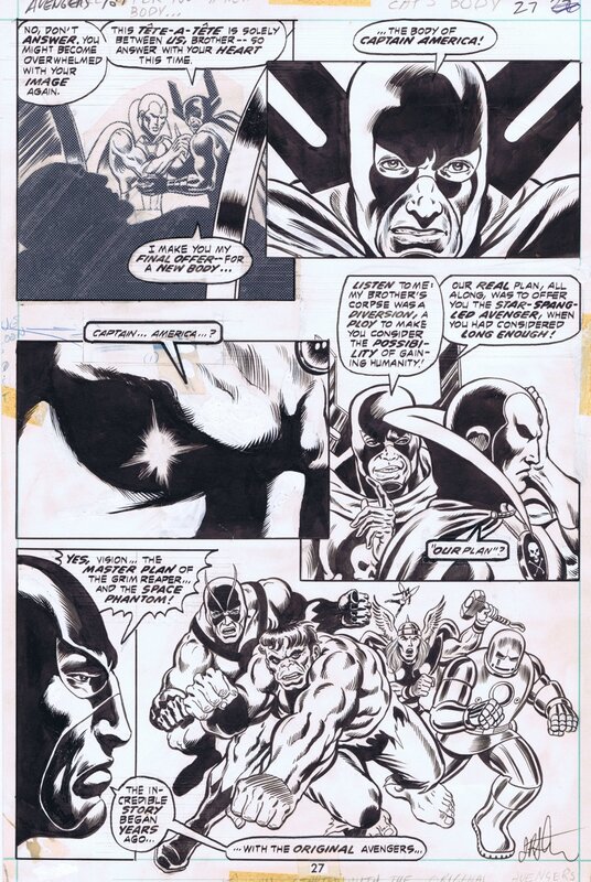 Jim Starlin, Dave Cockrum, 1973-01 Starlin/Cockrum: Avengers #107 p27 - Planche originale